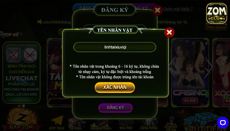 Những lỗi đăng ký Zomclub mà người chơi thường gặp