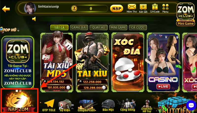 Những phương thức nạp tiền Zomclub phổ biến hiện nay